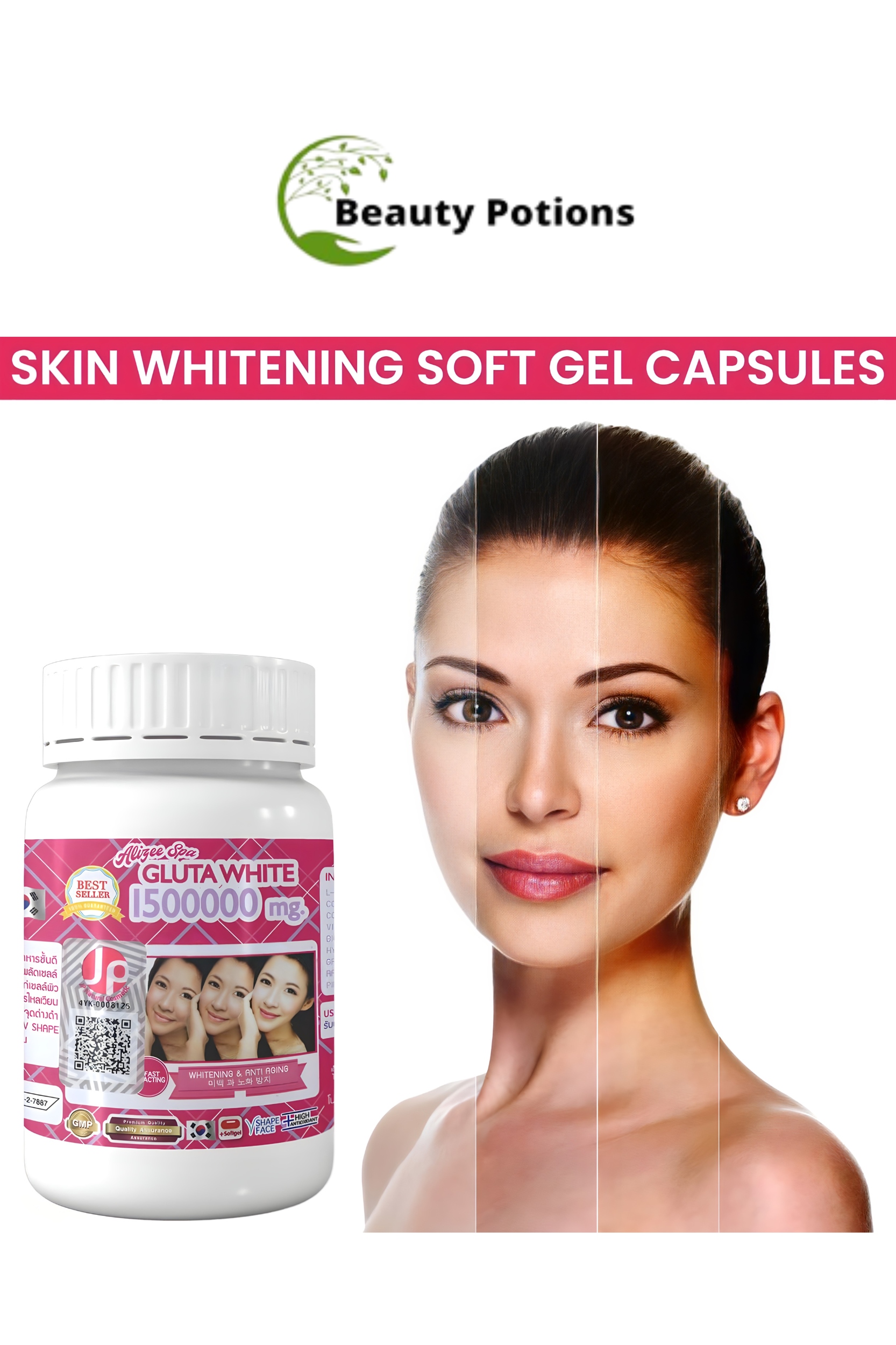 Supreme Gluta White 1500000mg Skin Whitening Softgels