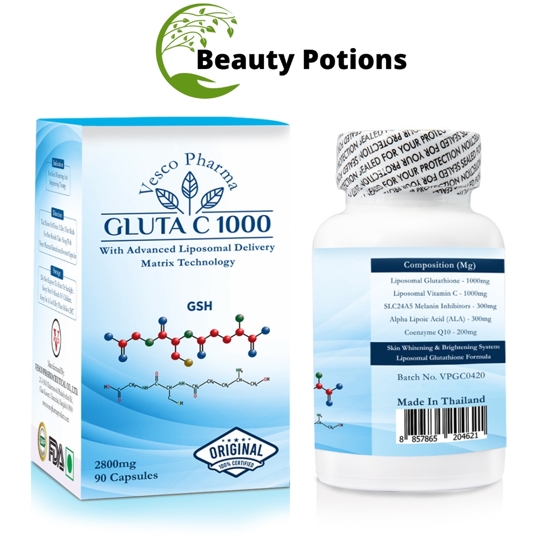 Vesco Pharma Gluta C 1000 Glutathione Skin Whitening Capsules